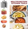Meat Chopper, Hamburger Grinder, Premium Heat Resistant Smasher for Ground Beef, Burger Grinder Nylon Potato Mix Tool-Grey
