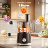 Food Processor 10.5 Cup, Vegetable Chopper 5 Blades 3 Modes, Large Capacity, Dishwasher Safe - black - 7RZ8Q6