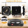 1500W Electric Single Burner Portable Heating Hot Plate Stove Countertop RV Hotplate with Non Slip Rubber Feet 5 Temperature Adjustments [HGA3XY]