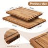 1pc 20*15in Heavy-Duty Large Acacia Wood Cutting Board with Juice Groove - Thick Wood Chopping Board Suitable, BBQ, for &, Hygienic