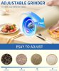 Gravity Electric Salt and Pepper Grinder Set Automatic Salt and Pepper Grinder Set with LED Light, Battery Operated - Ceramic [7RMPJ2]