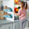 2 Pack Beach Magnetic Spice Rack for Refrigerator Metal Magnet Basket Shelf for Fridge Seasoning Storage Organizers Home Decor Kitchen Accessories (Bl