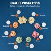 Electric Pasta Maker, 150W Automatic Noodle Maker Machine with 8 Pasta Shapes, 4 Intelligent Modes, 500g Flour Capacity [HQ4JNY]