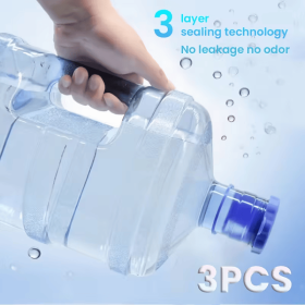 3/5 Gallon Water Jug Replacement Caps (6Pcs), Flexible Food Grade Silicone Lids with 3-Layer Seal