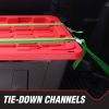 (6 pack) 27 Gallon Large Storage Bin with Snap Lid, Black and Red, Heavy Duty Plastic Storage Container