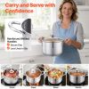 8-Quart Multipurpose Stockpot with Glass Lid for Soups/Stews