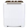 XPB35-188S 16.5Lbs Semi-automatic Twin Tube Washing Machine US Standard White & Brown
