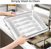 Extra Large Expandable Silverware Organizer, BPA-Free Food-Safe Cutlery Flatware Organizer, Kitchen Utensil Drawer - Plastic [7EHWU2]