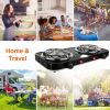 Double Burner Electric Hot Plate, 2000W Fast Heating with 5 Temperature Levels, Portable Stainless Steel Hot Plate for Home Dorm RV