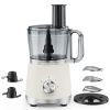 Food Processor 10.5 Cup, Vegetable Chopper 5 Blades 3 Modes, Large Capacity, Dishwasher Safe, Stainless Steel Blades, for Smoothie, Fruit and Dough