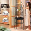 64-inch Open Top Large Parrot Bird Cage with Detachable Rolling Stand for Parakeets Finches Canaries Lovebirds Cockatiels Budgies Small Quaker Conures