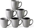 Coffee Mugs Set of 6, Ceramic coffee mugs with large handle for Men Women,16oz Coffee Mugs for Coffee,Tea,Latte,Cocoa. Easy to Hold&Clean