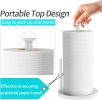 Paper Towel Holder Countertop, Standing Paper Roll Holder with Anti Slip Weighted Base, Stainless Steel Freestanding Paper - Metal - 7RMHQP