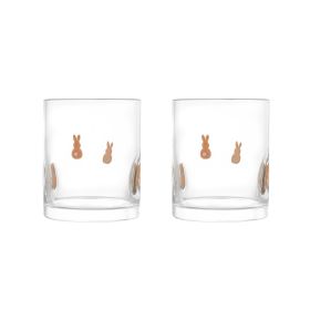 12 fl oz Easter Bunny Charm Drinking Glasses, Set of 2