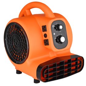 Floor Blower, 1/4 HP, 1000 CFM Air Mover for Drying and Cooling, Portable Carpet Dryer Fan with 4 Blowing Angles and Time Function, for Janitorial