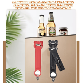 Cute Cat Design Jar Opener Set, 5-in-1 Labor-Saving Bottle Opener Kit, Easy Grip Jar Remover for Seniors, Arthritis Sufferers, Thoughtful Kitchen Gift