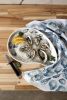 Kitchen Towel Oysters Printed Cotton Dish Towel, Gray, 18 x 28in