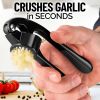 Kitchen Premium Garlic Press Set - Rust Proof Professional Garlic Mincer Tool - Easy-Squeeze, Easy-Clean with Soft - Stainless Steel [7RZRX2]