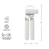Stainless Steel Manual Can Opener with Bottle Opener and Ergonomic Grip, Porcelain