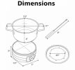 Electric Fondue Pot Set 1200W Removable Stainless Steel Pot 6 Forks Included