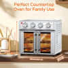 Pizza Oven Bread Machine Oven 26QT Large Capacity French Double Door Air Fryer 1700w 14 Preset Menus 7-in-1 Multifunctional