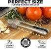 Kitchen Premium Garlic Press Set - Rust Proof Professional Garlic Mincer Tool - Easy-Squeeze, Easy-Clean with Soft - Stainless Steel - 7RDUUJ