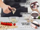 Kitchen Premium Garlic Press Set - Rust Proof Professional Garlic Mincer Tool - Easy-Squeeze, Easy-Clean with Soft - Stainless Steel [7RDU3P]