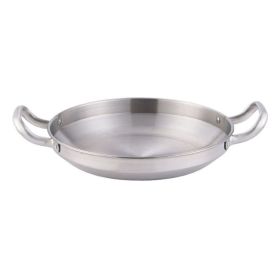 Double Ears Pan Seafood Rice Pan Fried Chicken Tray (Type: 22cm, Color: Silver)