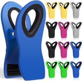 12 Pack Chip Clips, Bag Clips, Office Paper Clamps, Binder Clips, Food Clip Heavy Duty, Magnetic Clip for Food Storage, Snack, Fridge, Kitchen (Material: Plastic)