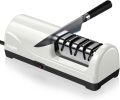 Electric Knife Sharpener for Kitchen, 3-Stage Knife Sharpener Electric with 100% Diamond Abrasives, 20° Precision Angle Guide