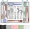 Extra Large Expandable Silverware Organizer, BPA-Free Food-Safe Cutlery Flatware Organizer, Kitchen Utensil Drawer Organizer