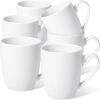 16 oz Large Coffee Mugs Set of 6 Ceramic Coffee Mug White Coffee Cups Tea Cups Idea Gift for Women Men House Warming Gifts New Home Office