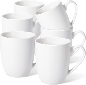 16 oz Large Coffee Mugs Set of 6 Ceramic Coffee Mug White Coffee Cups Tea Cups Idea Gift for Women Men House Warming Gifts New Home Office (Material: Ceramic)