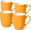 16 oz Large Coffee Mugs Set of 4 Ceramic Coffee Mug White Coffee Cups Tea Cups Idea Gift for Women Men House Warming Gifts New Home Office