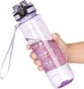 Water Bottle, 32oz Motivational Sports Water Bottle with Time Marker - Times to Drink - Tritan, BPA Free, Wide Mouth Leakproof