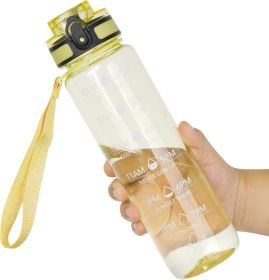Water Bottle, 32oz Motivational Sports Water Bottle with Time Marker - Times to Drink - Tritan, BPA Free, Wide Mouth Leakproof (Color: A-Clear Star)