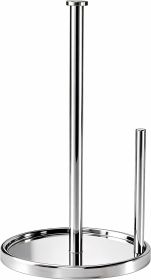Paper Towel Holder Countertop, Standing Paper Roll Holder with Anti Slip Weighted Base, Stainless Steel Freestanding Paper Towel Holder for Kitchen (Material: Metal)