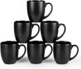 12oz Coffee Mugs Set of 6, Large Ceramic Coffee Mugs for Man, Woman, Dad, Mom