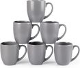 12oz Coffee Mugs Set of 6, Large Ceramic Coffee Mugs for Man, Woman, Dad, Mom