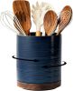 Utensil Holder, 360° Rotating Extra Large Ceramic Kitchen Utensil Holder for Countertop