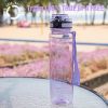Water Bottle, 32oz Motivational Sports Water Bottle with Time Marker - Times to Drink - Tritan, BPA Free, Wide Mouth Leakproof