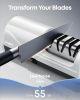 Electric Knife Sharpener for Kitchen, 3-Stage Knife Sharpener Electric with 100% Diamond Abrasives, 20° Precision Angle Guide