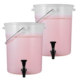 Beverage Dispenser, 5 Gallon Drink Dispensers for Parties, Plastic Juice Dispenser with Spigot and Lid, Iced Tea Lemonade Juice Water Dispenser (Default: Default)