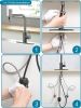 Kitchen Faucets with Pull Down Sprayer,Waterfall Kitchen Sink Faucet,Commercial Utility Stainless Steel Kitchen Faucets