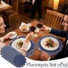 Set of 12 Cotton Linen Placemats