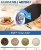 Gravity Electric Salt and Pepper Grinder Set Automatic Salt and Pepper Grinder Set with LED Light, Battery Operated, Adjustable Coarseness