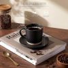 13OZ Coffee Mugs Set of 4, Stoneware Coffee Cups, Ceramic Latte Mug for Man, Woman, Dad, Mom, Modern Tea Mugs for Latte/Cappuccino/Cocoa/Milk
