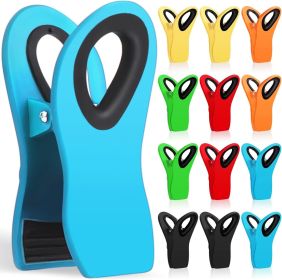 12 Pack Chip Clips Bag Clips, Magnetic Bag Clip for Food Storage Heavy Duty, Plastic Food Clip for Chips, Snack, Kitchen, Refrigerator, Garden, Sewing (Material: Plastic)