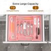 Extra Large Expandable Silverware Organizer, BPA-Free Food-Safe Cutlery Flatware Organizer, Kitchen Utensil Drawer Organizer
