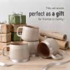 Large Ceramic Coffee Mugs Set of 4 | 16 oz Stoneware Coffee Cups | Lead-Free